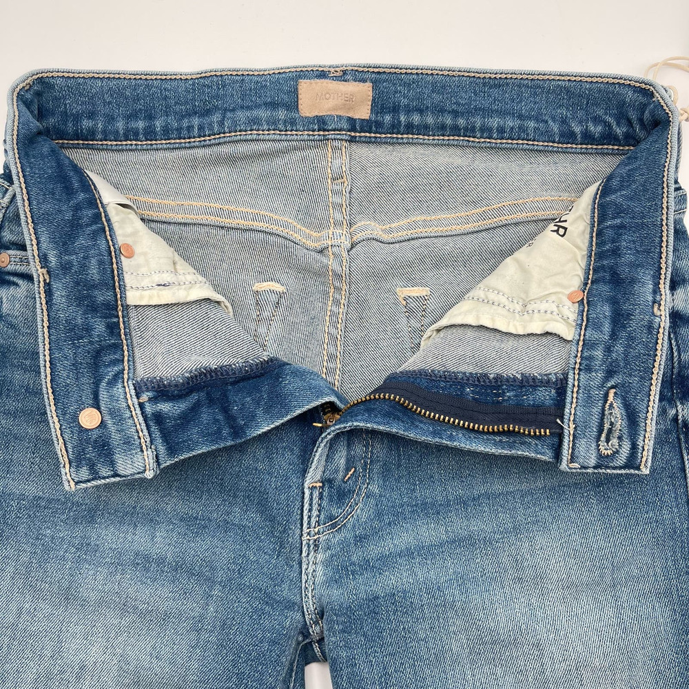 MOTHER | NWT The Mid Rise Dazzler Ankle Fray Riding the Cliffside Jeans 25 - Picture 9 of 16